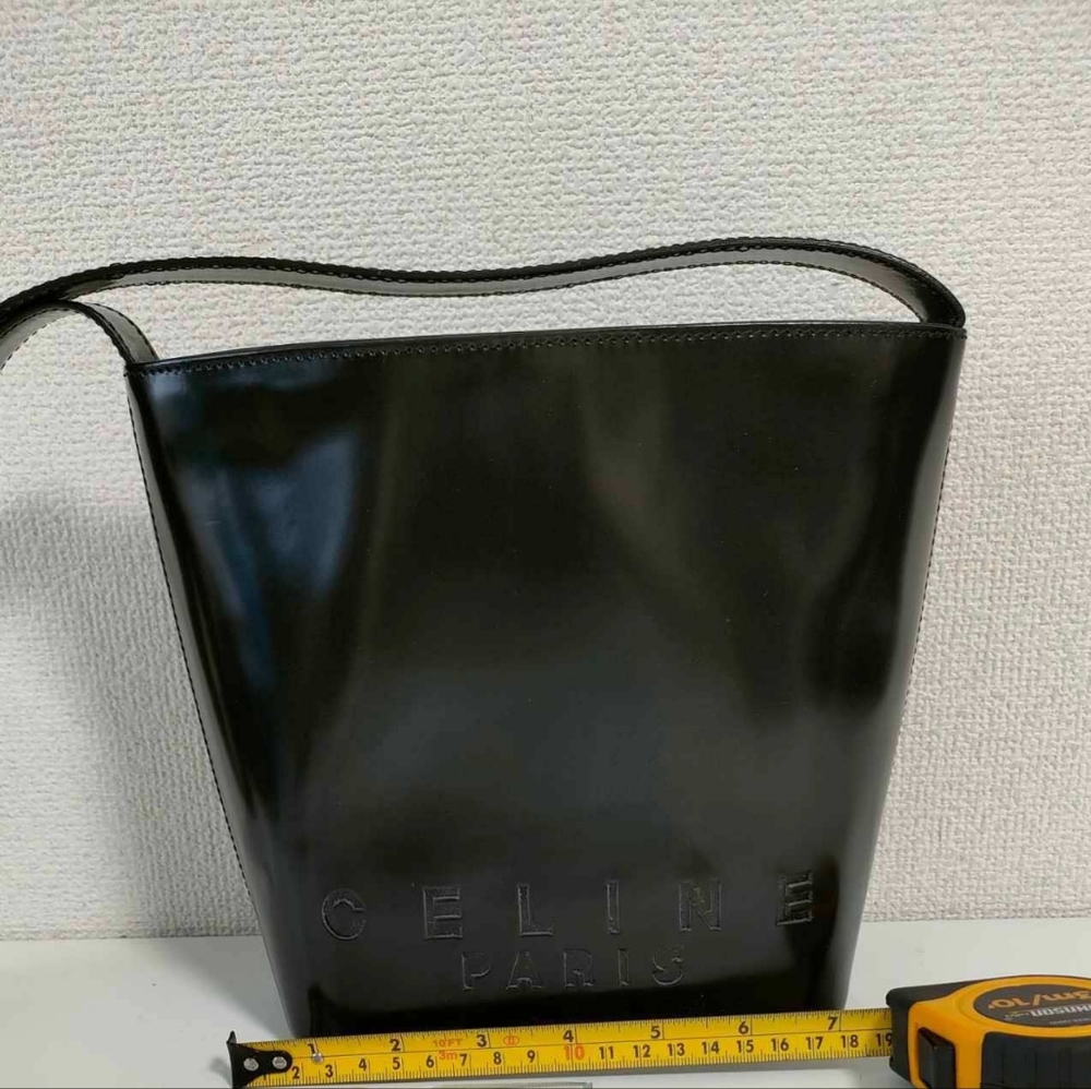 Celine Black Patent Leather Shoulder Bag